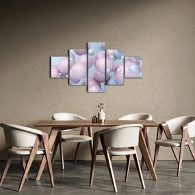 Malarstwo abstrakcyjne - Pastelowe kule (125x70 cm)