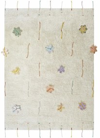 Kremowy bawełniany dziecięcy dywan do zabawy 120x160 cm Wildflowers – Lorena Canals