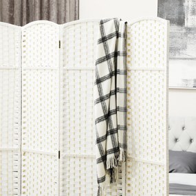HOMCOM 4-częściowy parawan, składana zasłona, ściana osłonowa do salonu, sypialni, biura domowego, Biały