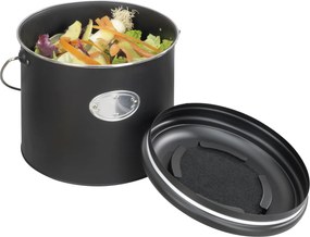 Kosz na kompost, 3 wymienne filtry neutralizujące zapachy, 6 l, Nero, WENKO