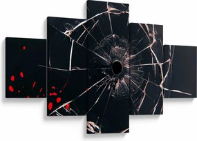 Abstrakcyjny obraz - potłuczone szkło (125x70 cm)