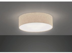 Beżowa lampa sufitowa z tekstylnym kloszem ø 40 cm Thor – Fischer &amp; Honsel