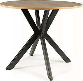 Stół okrągły TALIA II 90x90 dąb/czarny