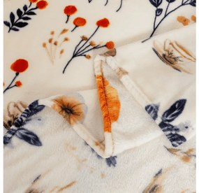 Mikropluszowy koc PAPAVA, kremowy Rozmiar: 200 x 220 cm