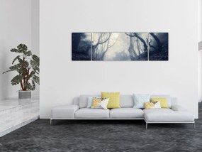 Obraz- Las we mgle (170x50 cm)