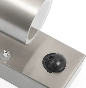 Lampa ścienna zewnętrzna stalowa IP44 z czujnikiem ruchu - Solo