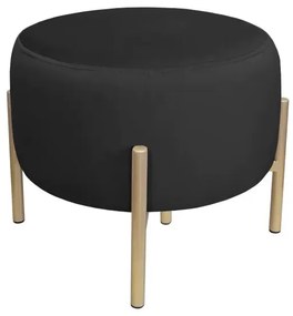 Pufa WILFRED MG VELVET czarna/złota ATOS