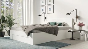 Łóżko 180cm x 200cm Otwierane z boku | BIAŁE | Pojemnik + Stelaż