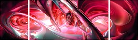 Obraz czerwonych fraktali (170x50 cm)