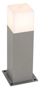 Zewnetrzna Nowoczesna lampa podłogowa zewnętrzna szara 30 cm IP44 - Denmark Nowoczesny Oswietlenie zewnetrzne