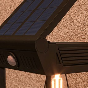 Outsunny Lampa solarnej ogrodowa zewnętrzna Solarlampe, odporna na warunki atmosferyczne, czujnik ruchu, 14 cm x 24 cm x 24 cm, Czarny