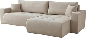 Uniwersalny narożnik do salonu Kora - tkanina Wind, beżowy