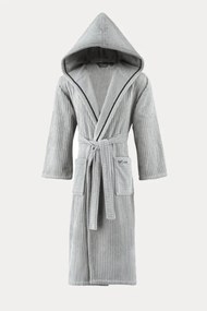 Unisex szlafrok STRIPE z kapturem M Antracyt
