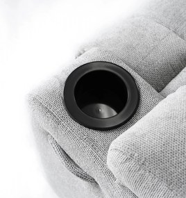 Fotel Masujący BOX 2 Rozkładany z Podnóżkiem Szary Nowoczesny