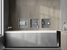 Mexen X-Wall-R półka wnękowa z kołnierzem i półką 30 x 30 cm, inox - 1910303010S