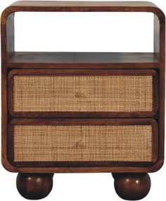 Artisan Furniture Larissa Szafka nocna z 2 szufladami z drewna kasztanowego