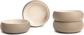 Beżowe kamionkowe miski na zupę/na ramen zestaw 4 szt. 1 l Terra Vira – Bonami Selection