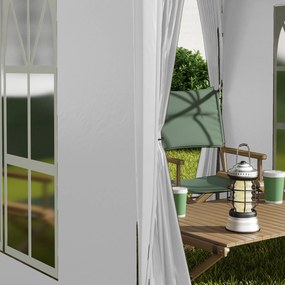 Outsunny Altana Ogrodowa 2x2m Składana 4 Ściany Boczne z Oknami Metal Oxford | Aosom PL