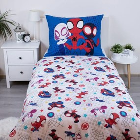 Niebieska bawełniana pościel dziecięca jednoosobowa 140x200 cm Spidey – Jerry Fabrics