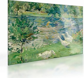 Obraz na szkle - Berthe Morisot, Girl in a Boat with Geese, reprodukcje (70x50 cm)