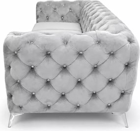 Sofa 3 osobowa Moet głęboko pikowana elegancka do salonu na nóżkach