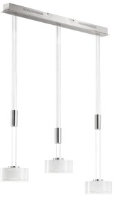 Metalowa lampa wisząca LED ze ściemniaczem w kolorze srebra Lavin – Fischer &amp; Honsel