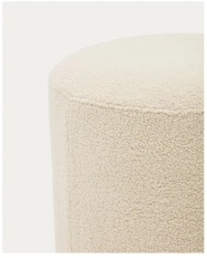 Kremowy puf z materiału bouclé Kaeli – Kave Home