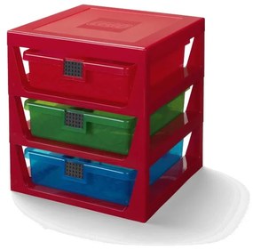 Czerwony organizer z 3 szufladami Storage - LEGO®