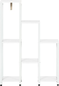 Outsunny Stojak na kwiaty, stojak na rośliny, 7 półek, do użytku wewnętrznego i zewnętrznego, stalowy, biały, 65 x 23 x 94,5 cm