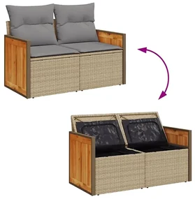 Sofa ogrodowa z szarymi poduszkami Lupuxi