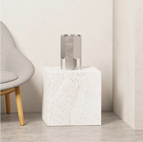 Stolik pomocniczy z marmuru – biały – Dove