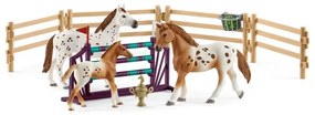 Schleich 42433 Konie Appaloosa i akcesoria do treningu, 7 elem.