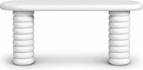 Konsola do przedpokoju Salwador biała MDF 158 cm nowoczesna japandi minimalistyczna wąska elegancka do przedpokoju soft modern