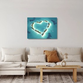 Obraz na szkle - Wyspy serca (70x50 cm)