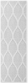 Dywan zewnętrzny dwustronny Duet Liście szaro-kremowy 80 cm x 250 cm