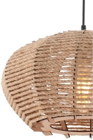 Lampa wisząca Jute Ellipse, kremowy