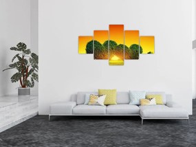 Obraz - Serce w koronach drzew (125x70 cm)