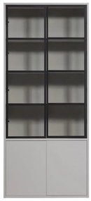 Jasnoszara witryna z litego drewna sosnowego 101x230 cm Basic – vtwonen