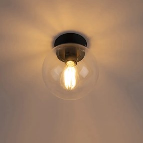 Lampa sufitowa art deco czarna - Pallon