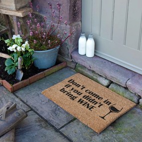 Wycieraczka z włókna kokosowego 40x60 cm Without Wine – Artsy Doormats
