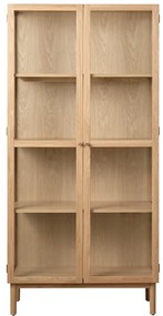 Witryna z litego drewna dębowego 190x90 cm Elba – Unique Furniture