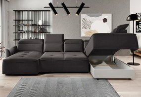 Narożnik MURILLO XL z elektryczną regulacją siedziska Prawostronny w tkaninie VOUGE 16 WERSAL