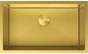 Mexen Trixo zlewozmywak stalowy 1-komorowy 750 x 440 mm, złoty HC - 6415751000-55HC