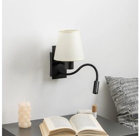 Brilagi - LED Kinkiet NUBILA 1xE27/25W/230V + LED/3W czarny/kremowy