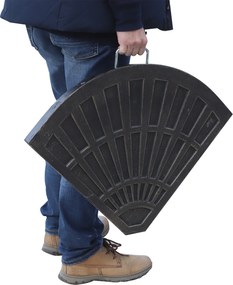 Outsunny Obciążniki do Parasoli Przeciwsłonecznych Półokrągłe Brąz 30kg 2 sztuki | Aosom PL