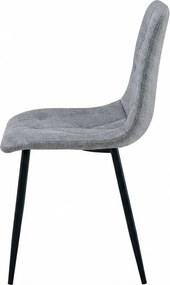 Szare krzesło LIBRA PLATINUM GREY z czarnymi nogami