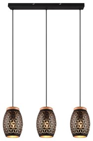 Czarna lampa wisząca ø 15 cm Bidar – Trio