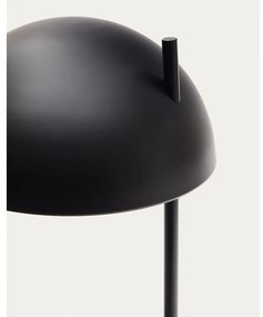 Czarna/w naturalnym kolorze lampa stojąca z metalowym kloszem (wysokość 150 cm) Catlar – Kave Home