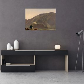 Obraz na szkle - Jules Coignet, View of Bozen with a Painter, reprodukcje (70x50 cm)