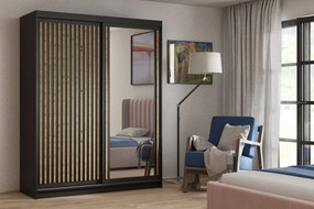 Szafa Przesuwna LINARI 100 cm z Lustrem Szafa Dwudrzwiowa
